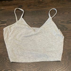 grey simple tank top